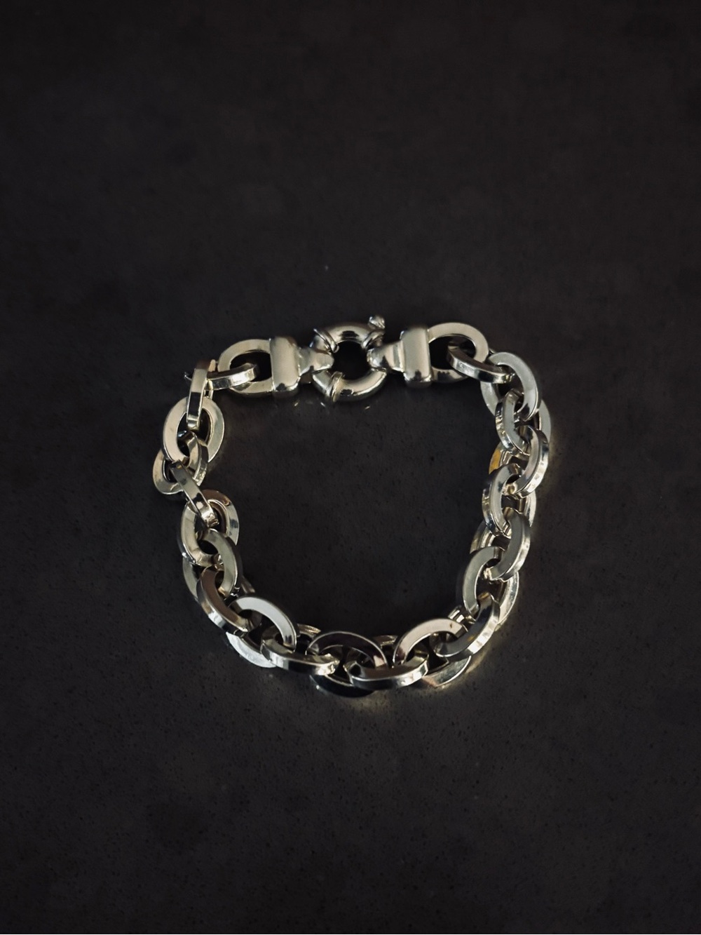Sterling Silver Thick Chain Bracelet